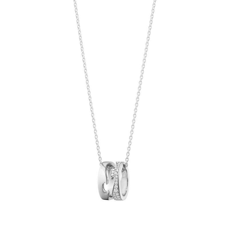 Georg Jensen Fusion Halskæde 18 kt. Hvidguld m. Brillanter