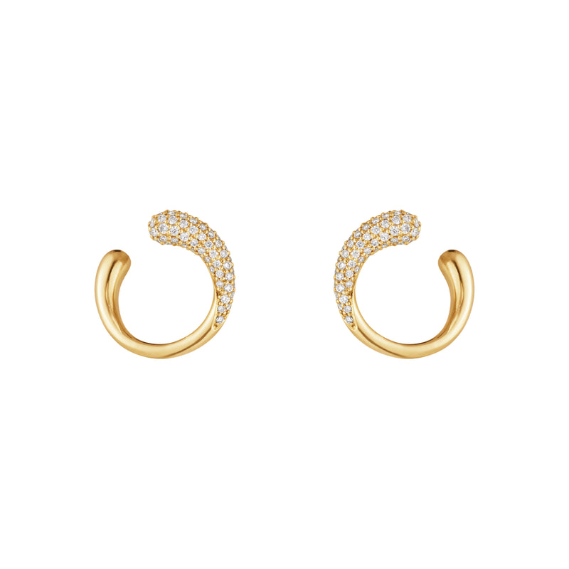 Georg Jensen Mercy Pavé Øreringe 18 kt. Guld m. Brillanter