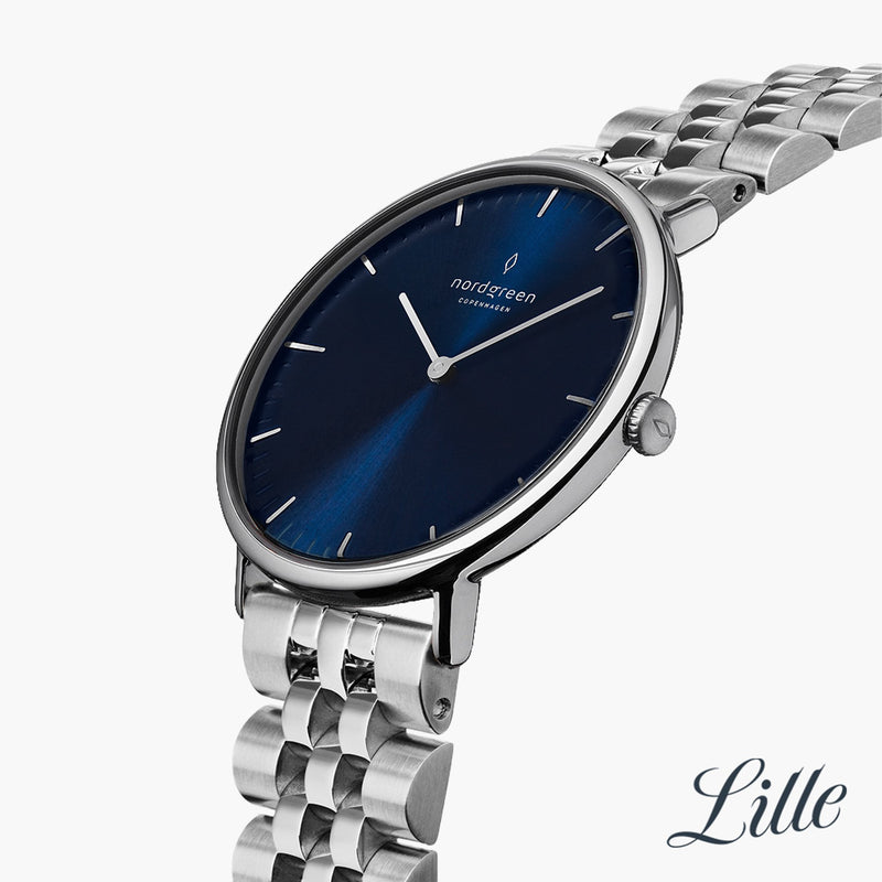 Nordgreen - Native Navy Dial Stainless Steel Watch Strap 5-Link