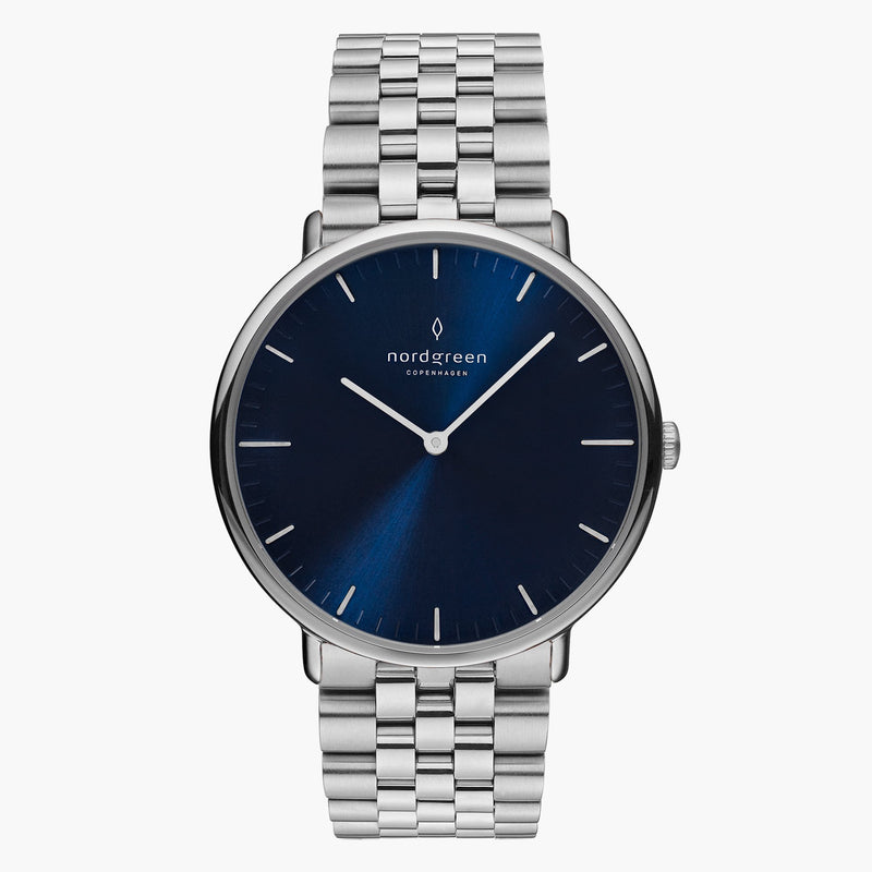 Nordgreen - Native Navy Dial Stainless Steel Watch Strap 5-Link