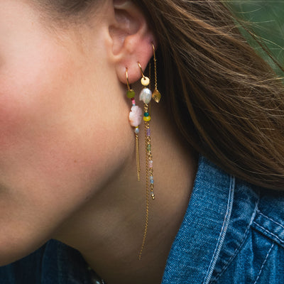 Stine A Petit Ile De L'Amour Double Chain Ørering Forgyldt Sølv