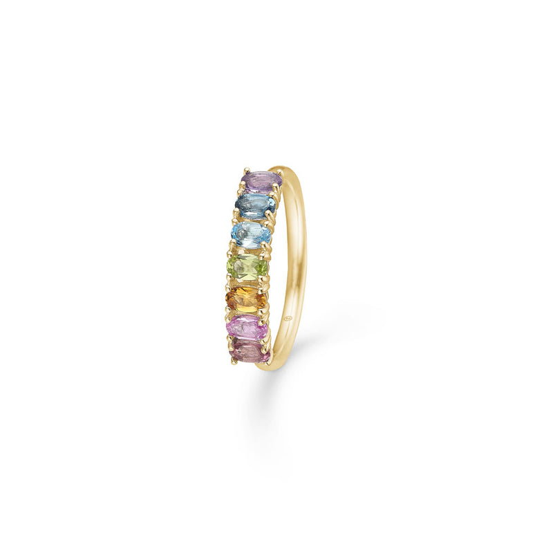 Mads Z - Poetry Rainbow Ring - 14 kt. Guld m. Ædelsten