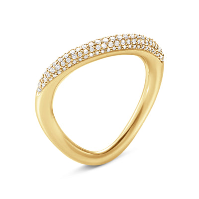 Georg Jensen Offspring Slim Ring Guld 18 kt. m. Brillanter