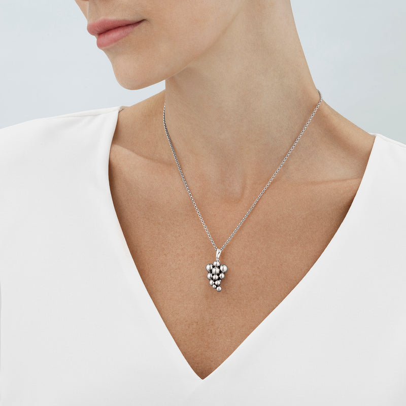 Georg Jensen Moonlight Grapes Lille Halskæde Sølv BEGRÆNSET ANTAL