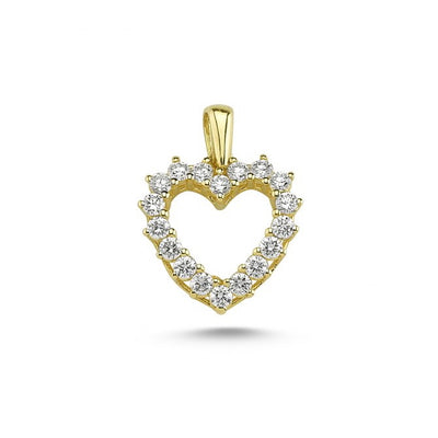 Nuran Diamond Heart Vedhæng 14 kt. Guld