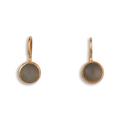 By Birdie Victoria Grey Moon Øreringe 14 kt. Guld