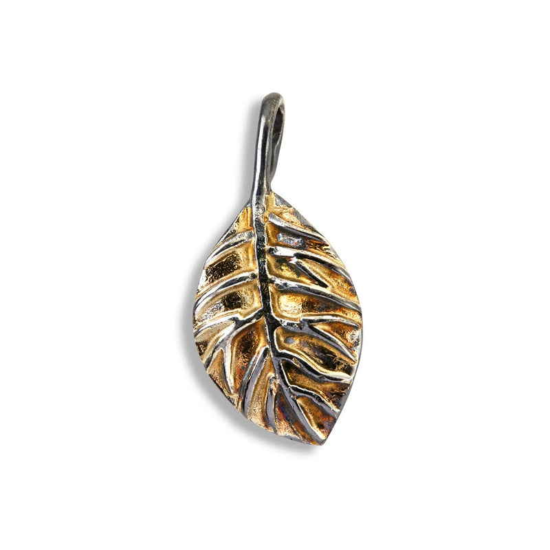 By Birdie Beech Golden Small Vedhæng Oxideret Sølv m. 18 kt. Guld