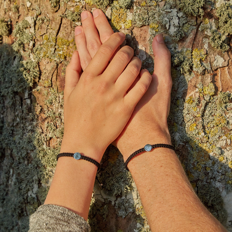 NOA - Hverdagens Helte Takke Armbånd Unisex - Stål m. Sort Nylon