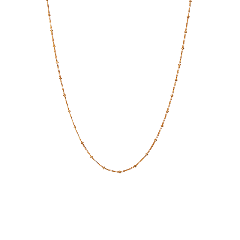 Maanesten Nala Choker Halskæde Forgyldt Sølv