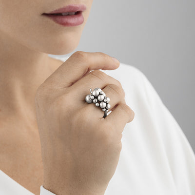 Georg Jensen Moonlight Grapes Ring Small Sølv