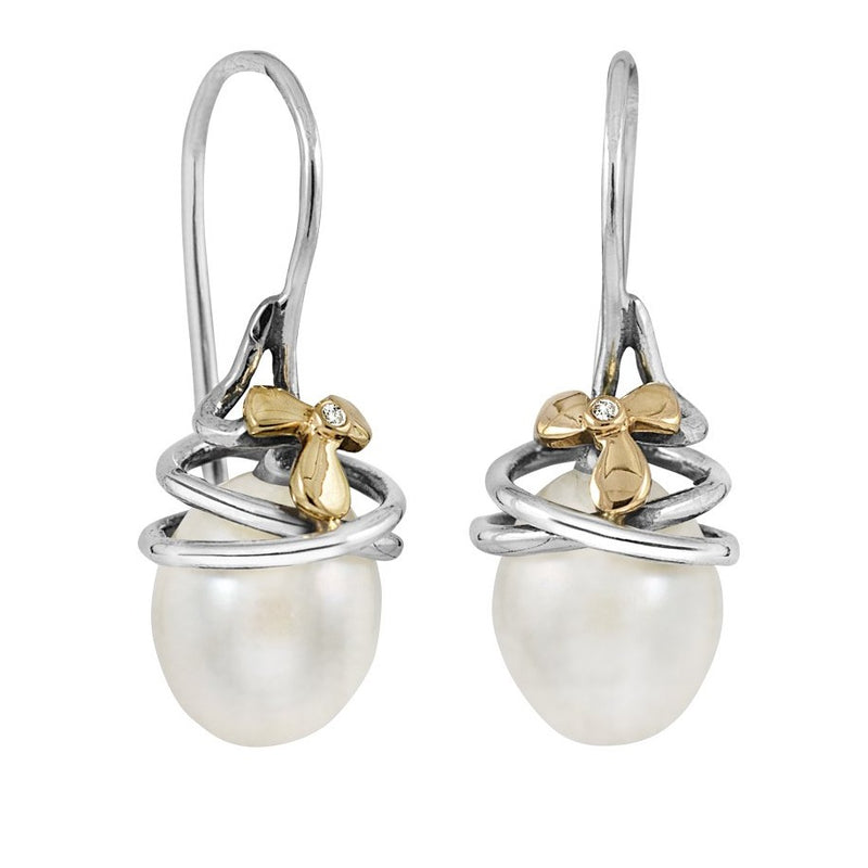 Rabinovich Golden Flower Øreringe Sølv m. 14 kt. Guld