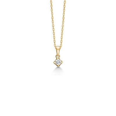 Mads Z - Crown Vedhæng - 14 kt. Guld m. Brilliant 0,09 ct.