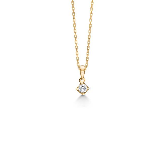 Mads Z - Crown Vedhæng - 14 kt. Guld m. Brilliant 0,09 ct.