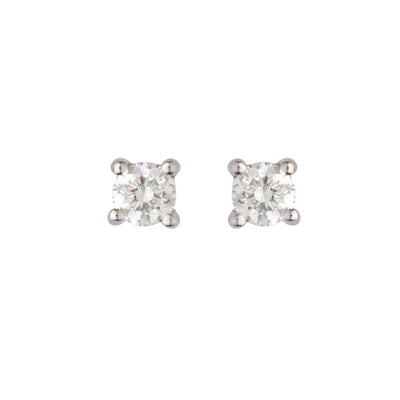 L&G Eternal Square Diamant Øreringe 14 kt. Hvidguld m. Brillanter 0,20 ct.