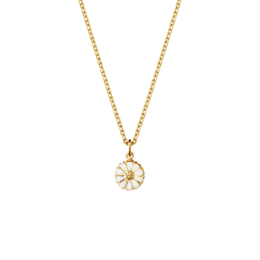 Georg Jensen Daisy Halskæde Forgyldt Sølv m. Emalje 7mm