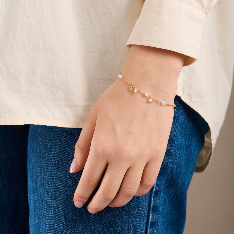 Pernille Corydon Ocean Pearl Armbånd Forgyldt Sølv
