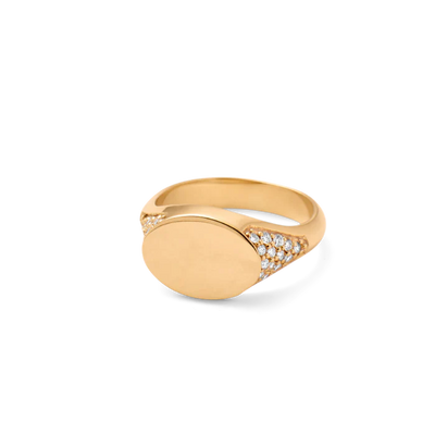 Ro Copenhagen Rock Diamant Signet Ring 18 kt. Guld