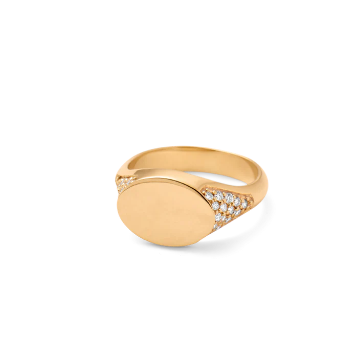 Ro Copenhagen Rock Diamant Signet Ring 18 kt. Guld