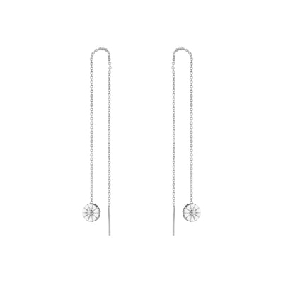 Georg Jensen Daisy Ørekæde Rhodineret Sølv 7mm