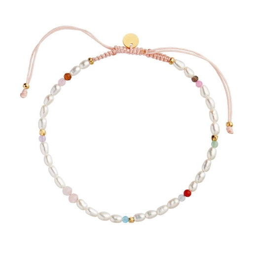 Stine A Confetti Pearl Armbånd Forgyldt Sølv