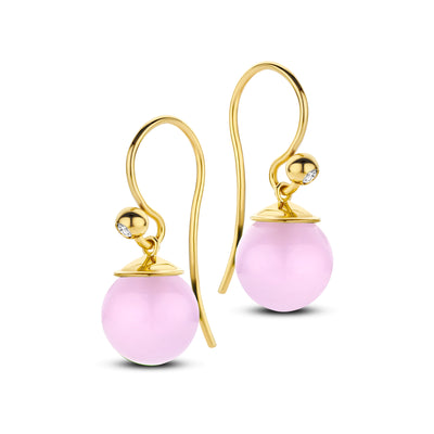Spirit Icons Figaro Pink L Øreringe Forgyldt Sølv
