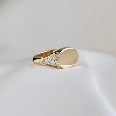 Ro Copenhagen Rock Diamant Signet Ring 18 kt. Guld
