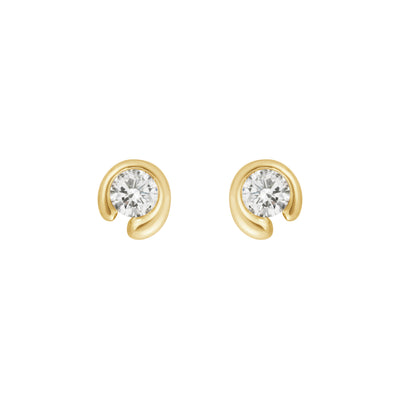 Georg Jensen Mercy Solitaire Øreringe 18 kt. Guld 0,20 ct.