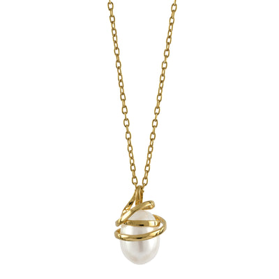 Rabinovich Serpentine Vedhæng 14 kt. Guld Inkl. Forgyldt Sølv Halskæde