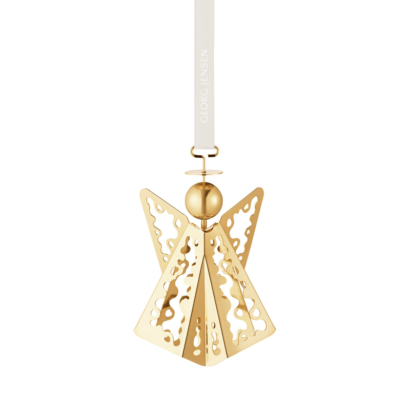 Georg Jensen 2022 Juleuro Engel med Blonder Forgyldt