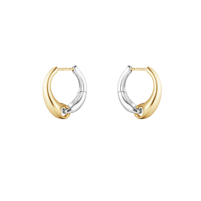 Georg Jensen Reflect Creol Øreringe, Store Sølv/18 kt. Guld