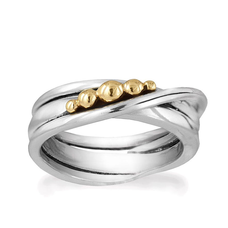 Rabinovich Golden Bubbles Ring Sølv m. 14 kt. Guld