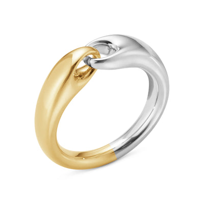 Georg Jensen Reflect Small Link Ring Sølv/18 kt. Guld