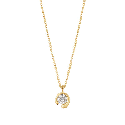 Georg Jensen Mercy Solitaire Halskæde 18 kt. Guld 0,20 ct.