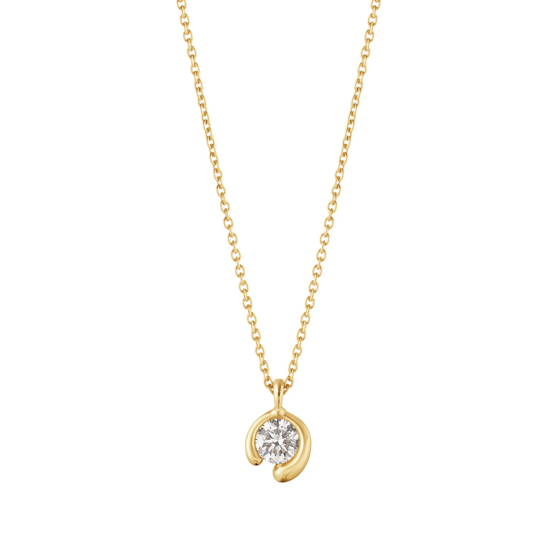 Georg Jensen Mercy Solitaire Halskæde 18 kt. Guld 0,20 ct.