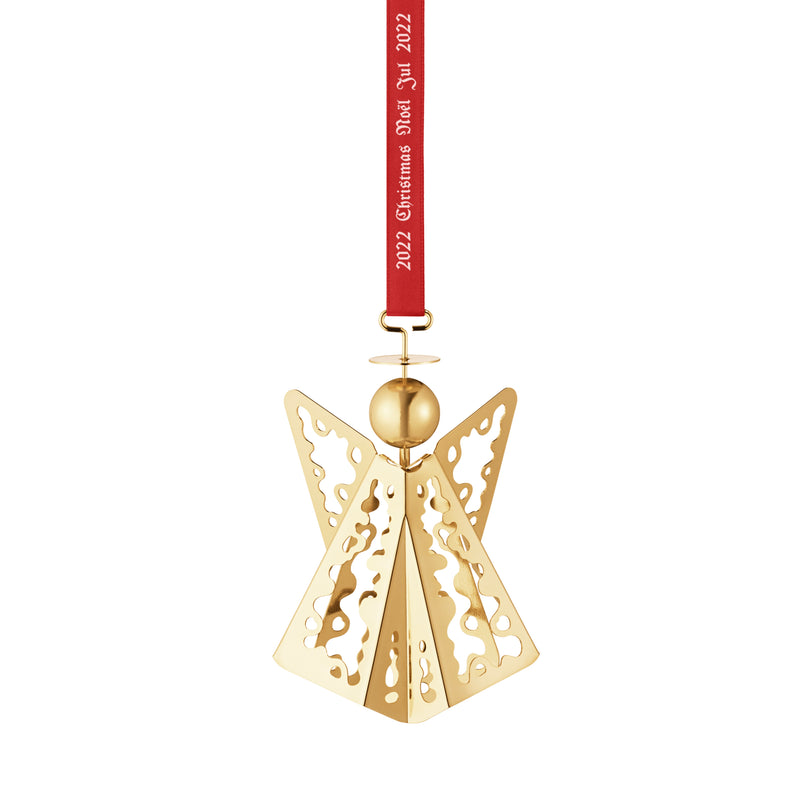 Georg Jensen 2022 Juleuro Engel med Blonder Forgyldt