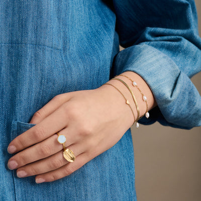 Pernille Corydon Ocean Ring Forgyldt Sølv