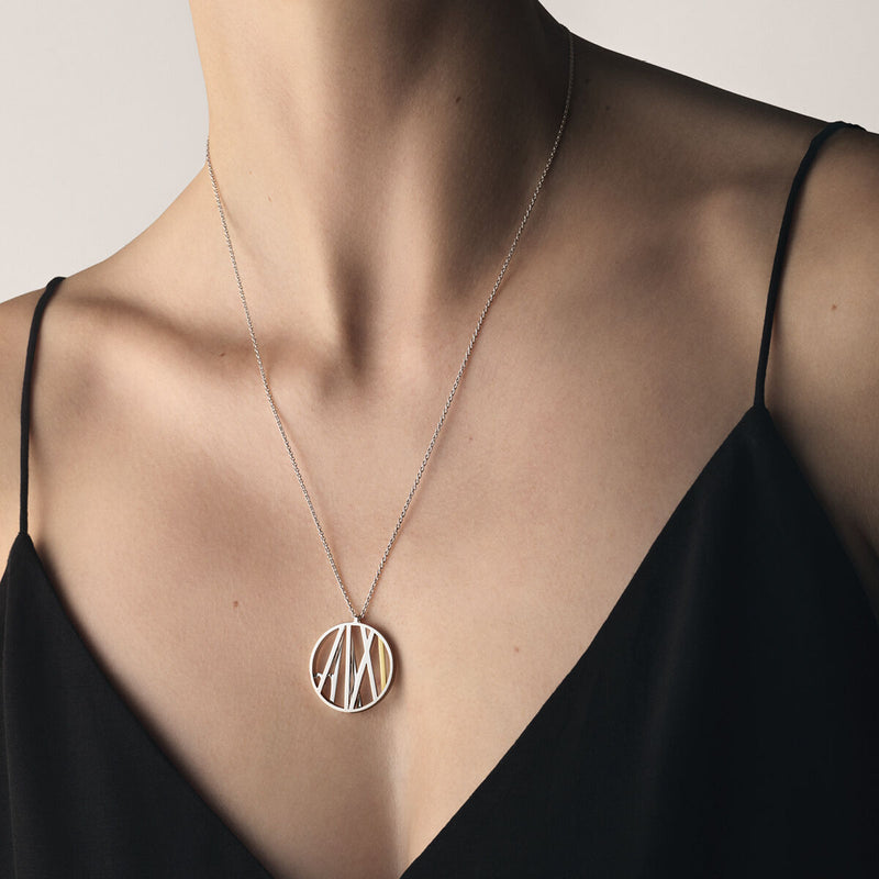 Georg Jensen 50 års Regeringsjubilæum Halskæde Sølv m. 18 kt. Guld