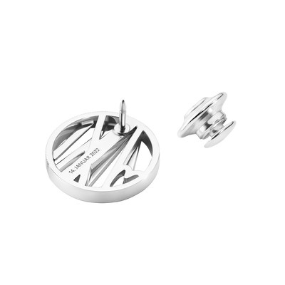 Georg Jensen 50 års Regeringsjubilæum Pin Sølv m. 18 kt. Guld