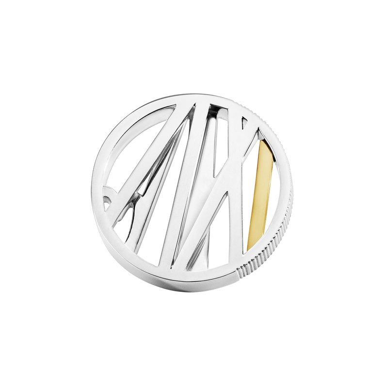 Georg Jensen 50 års Regeringsjubilæum Pin Sølv m. 18 kt. Guld