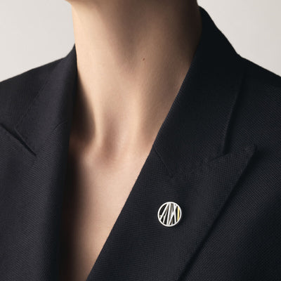 Georg Jensen 50 års Regeringsjubilæum Pin Sølv m. 18 kt. Guld